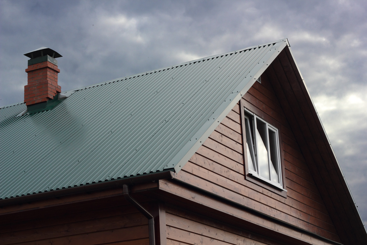 greenish roof metal