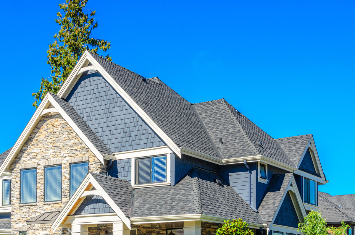 shingled roof house