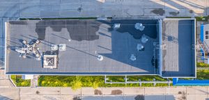 top view of flat roof