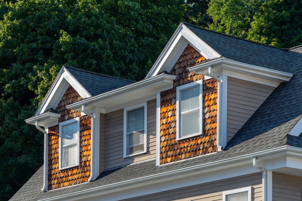 wood panel house fascia