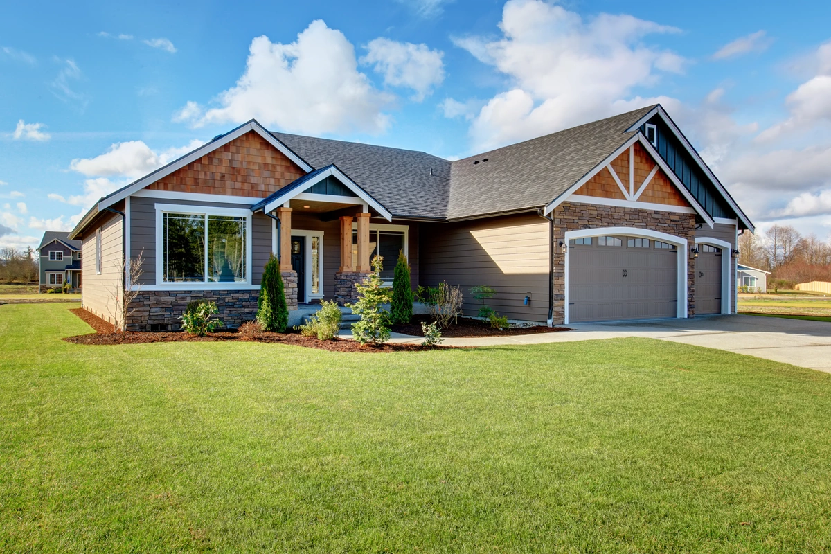 shingle roof of a new home